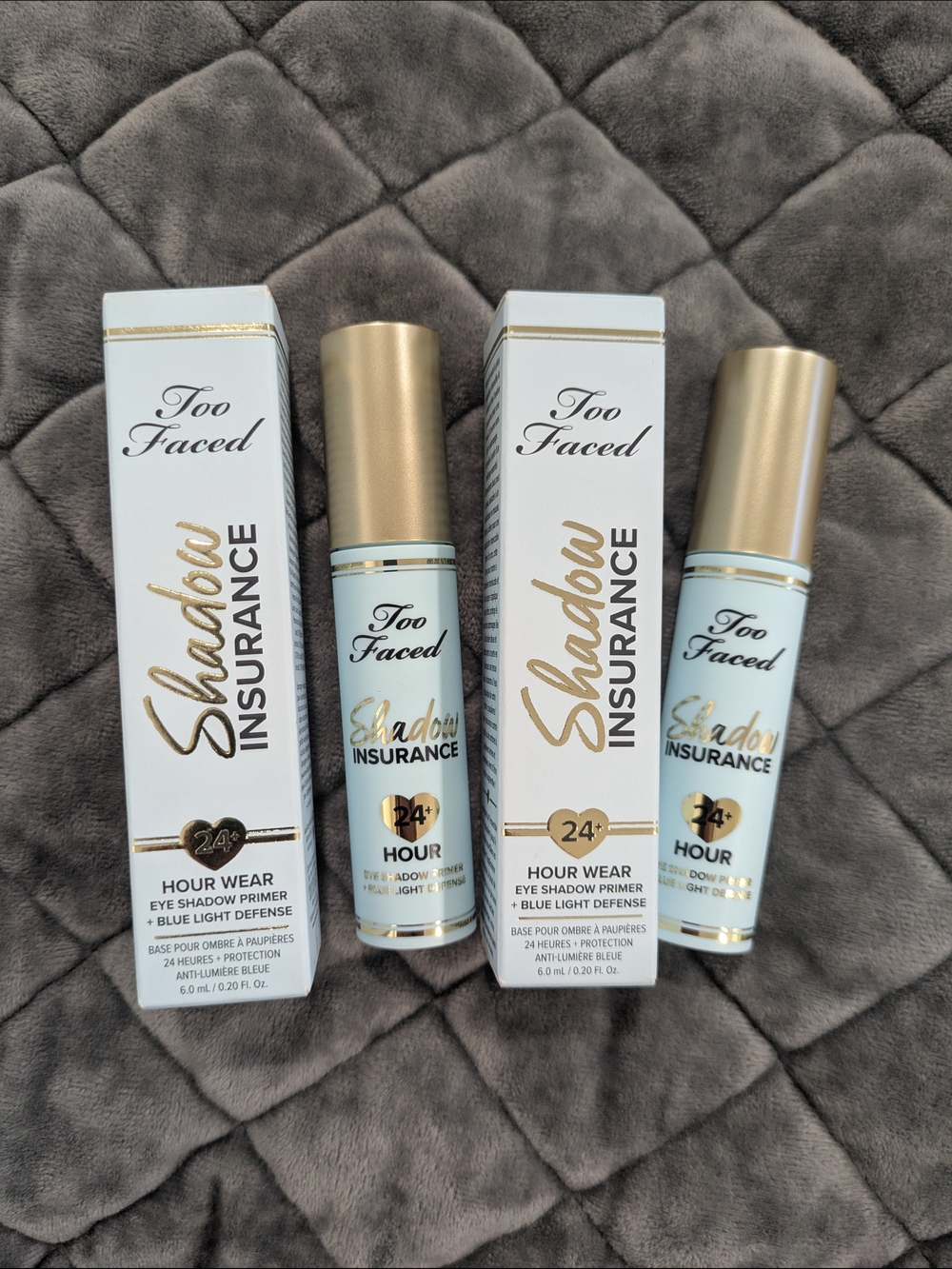 Too Faced Shadow Insurance Eye Primer - Light Blue & Gold Packaging X 2